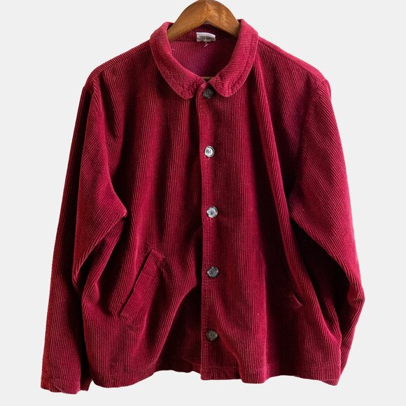CP Shades Jackets & Blazers - CP Shades Vintage Boxy Oversized Chunky Red Corduroy Jacket